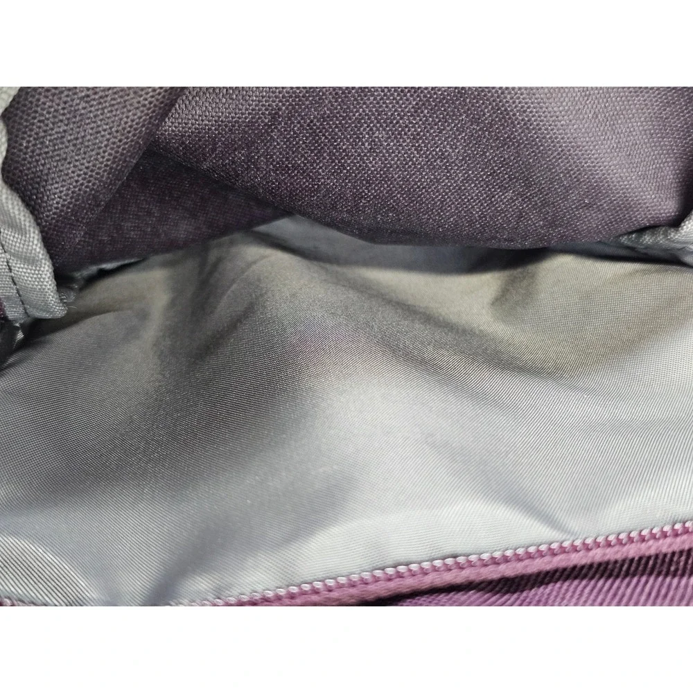 Eddie Bauer Purple Canvas Crossbody Bag Small Utility Messenger Travel Pouch